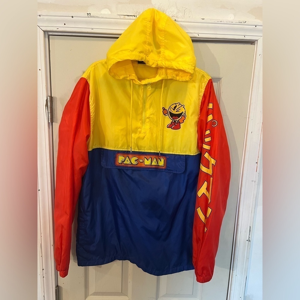 Pac-Man Video Game Hoodie Windbreaker Jacket